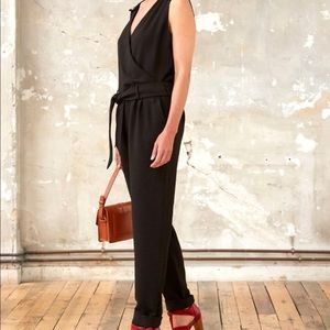 Sézane Filipa Jumpsuit Black sz 2